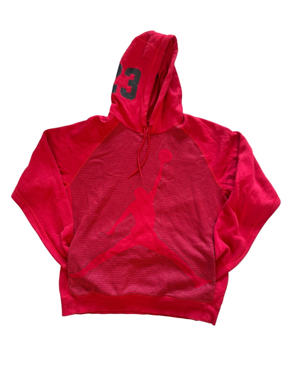 Vintage Air Jordan Red Pullover Jumpman Graphic Hoodie Sweatshirt Y2K Size XL